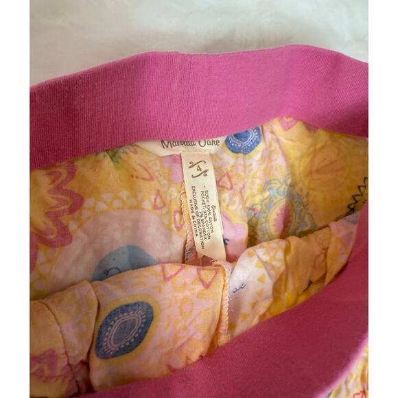 Matilda Jane Little Miss Sunshine Pull-On Shorts Pink / Yellow Pockets Girls 4 - Picture 3 of 6
